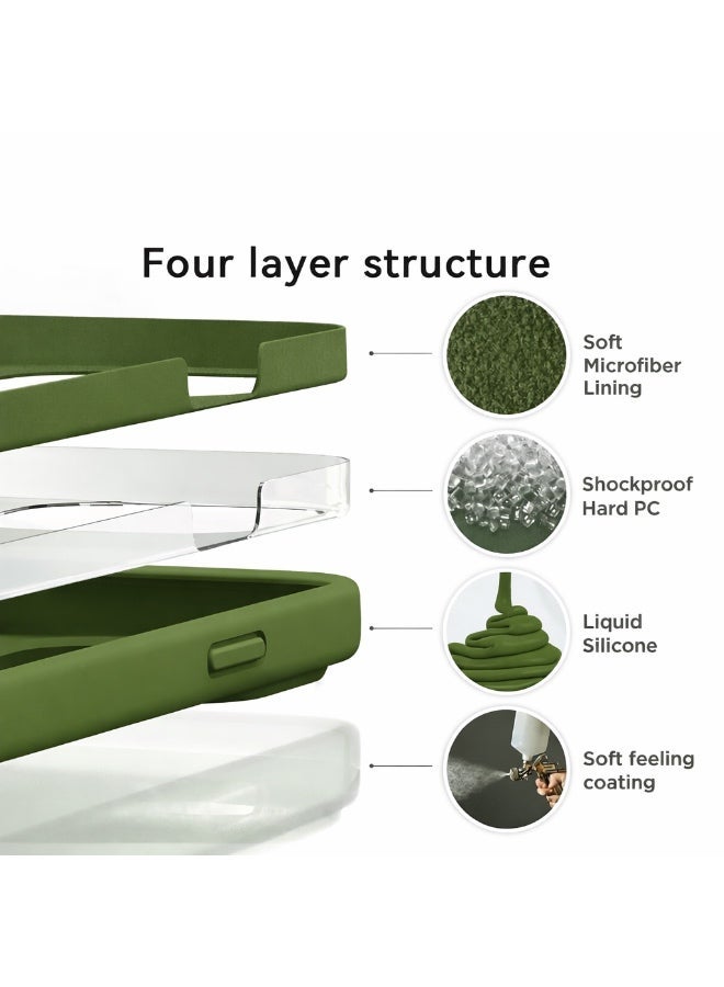 ميدا غطاء سيليكون لجهاز ايفون 16 برو، جراب حماية لكامل الجسم بملمس حريري ناعم، غطاء مضاد للصدمات مع بطانة من المايكروفايبر - Image 4